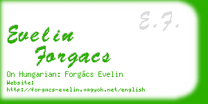 evelin forgacs business card